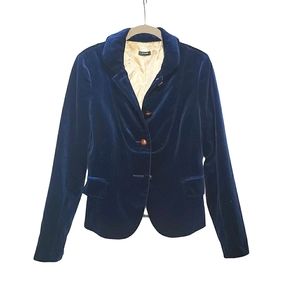 J.Crew Women's Blue Velvet Blazer Size 6